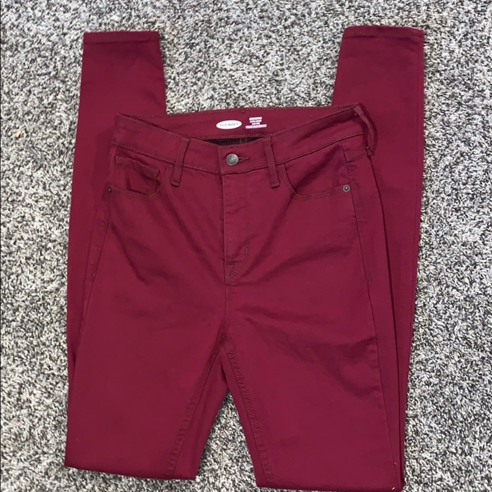 Old Navy High-waisted Rockstar Maroon